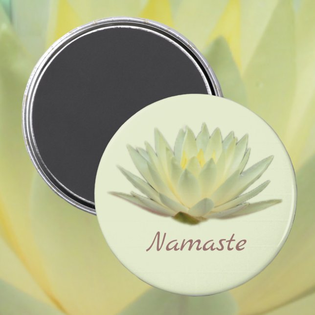Íman Lotus Waterlily Yellow Floral Namaste (Criador carregado)