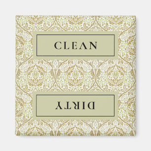 Íman Louça Floral Dourada CLEAN DIRTY