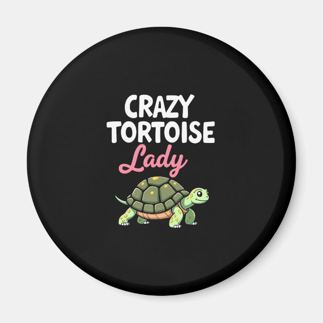 Íman Louca Tortoise Lady Tortoises Mãe Turtle (4) (Frente)