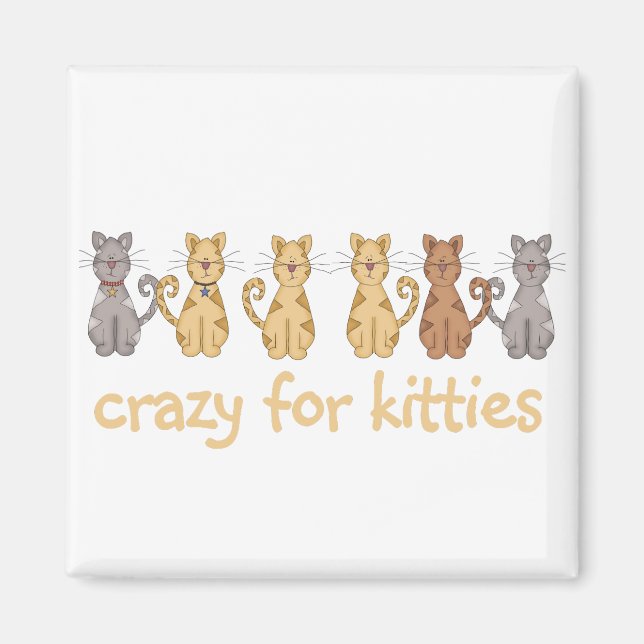 Íman Louco para o camiseta e os presentes dos gatinhos (Frente)