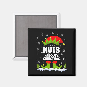 Íman Loucos Sobre O Presente Do Elf De Natal Engraçado
