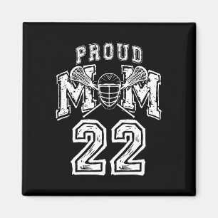 Íman Loud Proud Lacrosse Mãe Jogador Número 22 Mamãe Fa