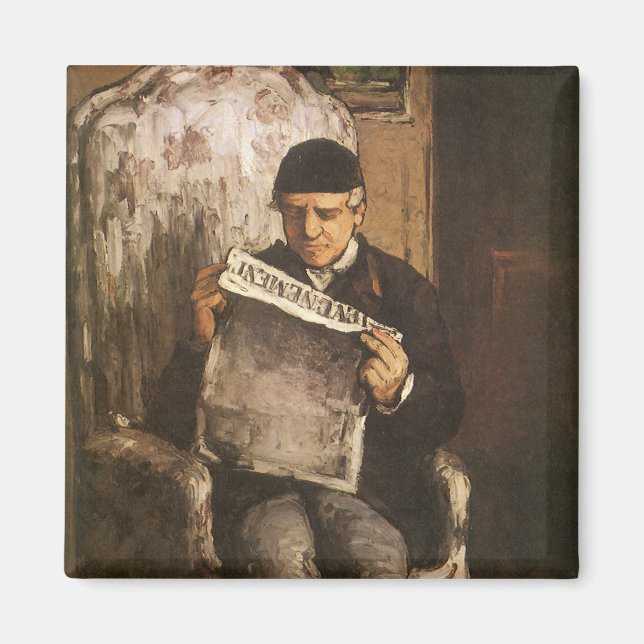 Íman Louis Auguste Cezanne Pai Da Leitura Artista (Frente)