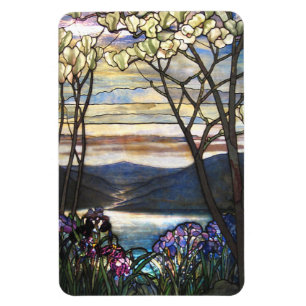 Íman Louis Comfort Tiffany - Vidro Estreito 4 Magnolias