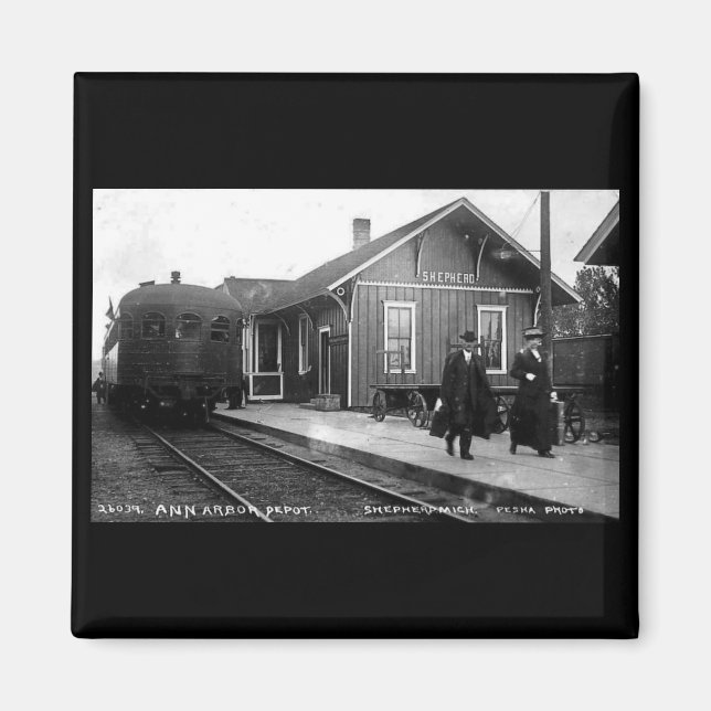 Íman Louis Pesha Ann Arbor Railroad Depot Shepherd, MI (Frente)