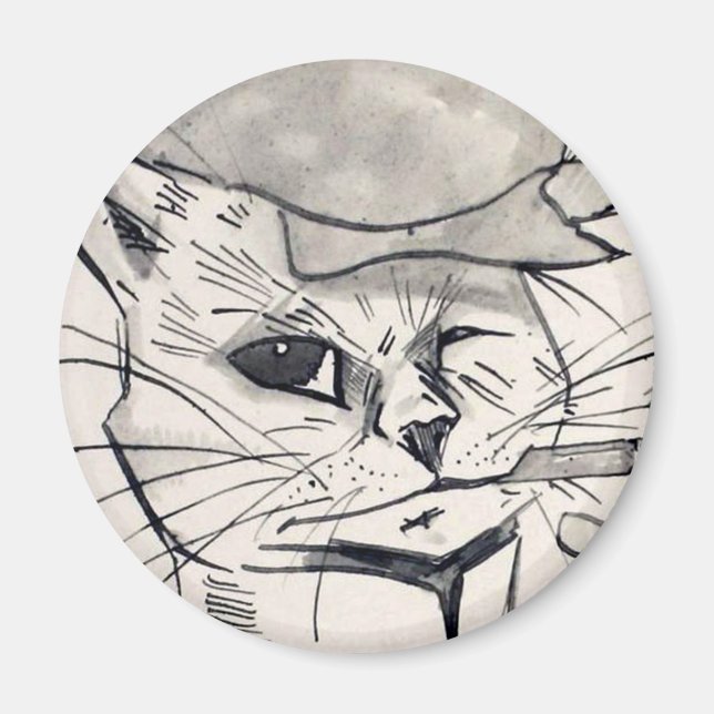 Íman Louis Wain cat Magnet (Frente)