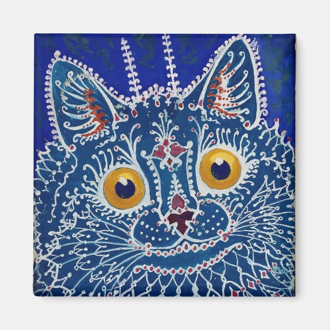 Íman Louis Wain Psychedelic Blue Cat (Frente)
