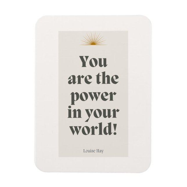 Íman Louise Hay Cotação - Você é o poder do seu mundo (Vertical)