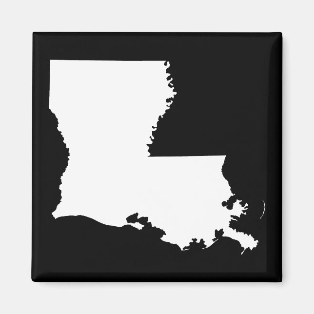 Íman Louisiana em Branco e Preto (Frente)