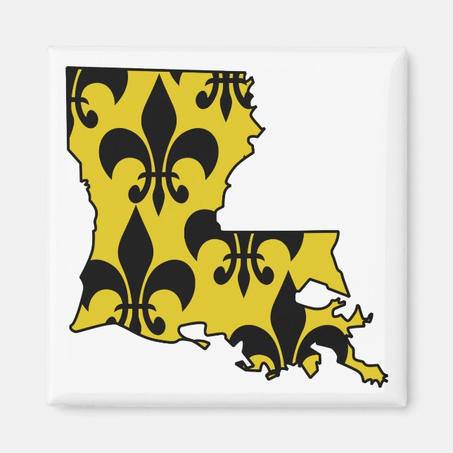 Íman Louisiana Fleur de Lis (Frente)