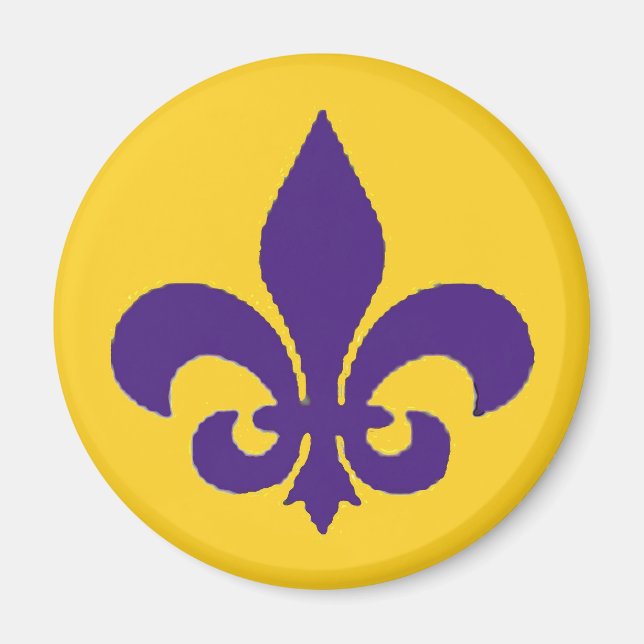Íman Louisiana Fleur de Lis Purple Magnet (Frente)