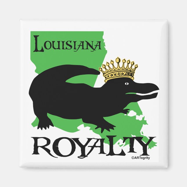 Íman Louisiana Royalty (gator negro) (Frente)