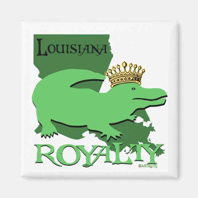 Íman Louisiana Royalty (gator verde) (Frente)