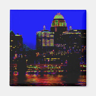 Íman Louisville Neon Skyline Magnet