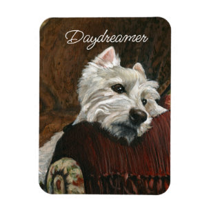 Íman Lounging Westie em Sofa