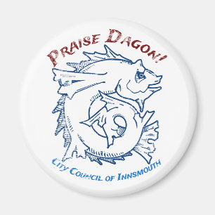 Íman Louvado Dagon Innsmouth Lovecraft Horror de Peixes