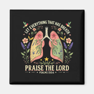 Íman Louve o Senhor Salmos 150_6 Arte Cristã Floral