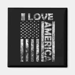 Íman Love America Shirt Usa Flag 4 de julho Independênc