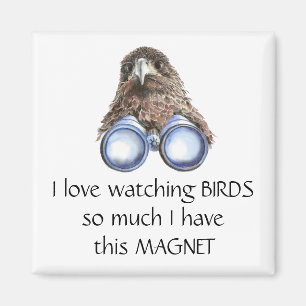 Íman Love Bird Assistindo Hawk Binoculars Diversão Cot