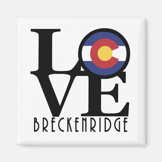 Íman LOVE Breckenridge CO Magnet (Frente)