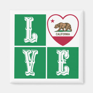 Íman Love California State Flag Hearde Pride