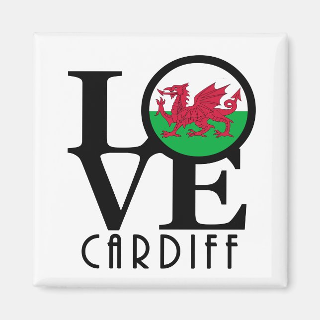 Íman LOVE Cardiff Wales (Frente)