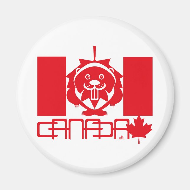 Íman  LOVE Castor/ Maple Bandera Canada by Masanser (Frente)