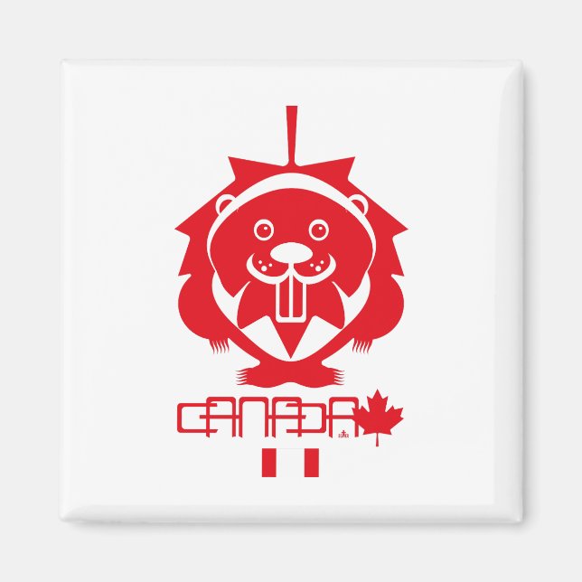 Íman  LOVE Castor/ Maple Bandera Canada by Masanser (Frente)