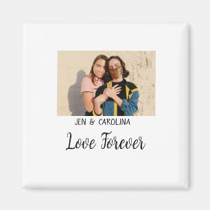 Íman Love Forever LGbtq casal orgulho adicionar nome de