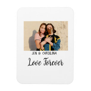 Íman Love Forever LGbtq casal orgulho adicionar nome de