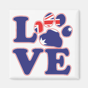 Íman Love-From-Australia-Paw-Impressão