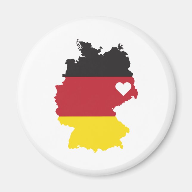 Íman Love Germany Gift German Pride Heart (Frente)