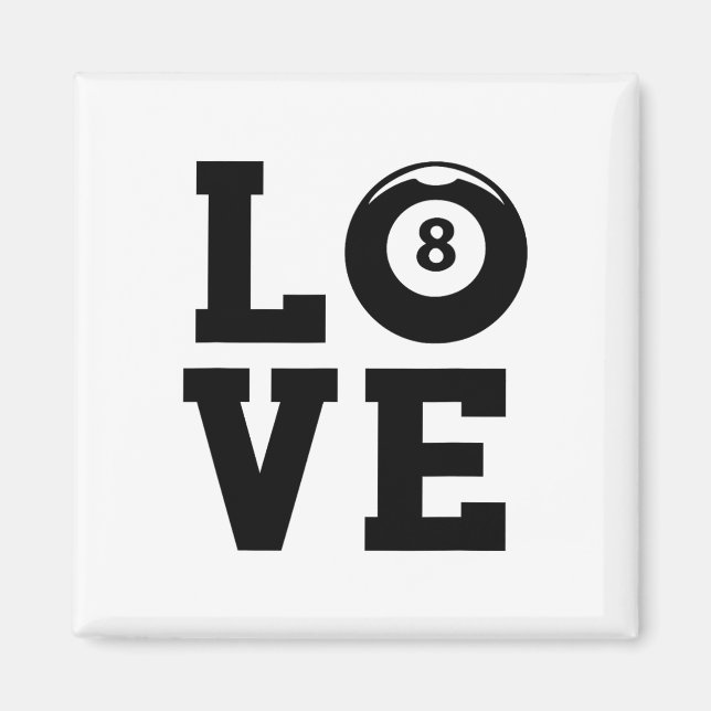 Íman Love Graphic Piscina Billard Snooker Billard Cue 8 (Frente)