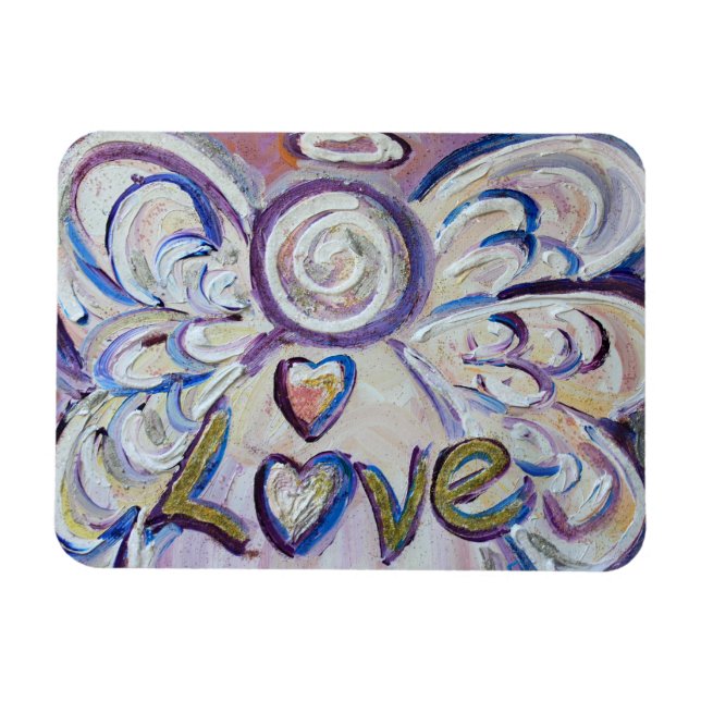 Íman Love Heart Guardian Angel Word Magnet (Horizontal)