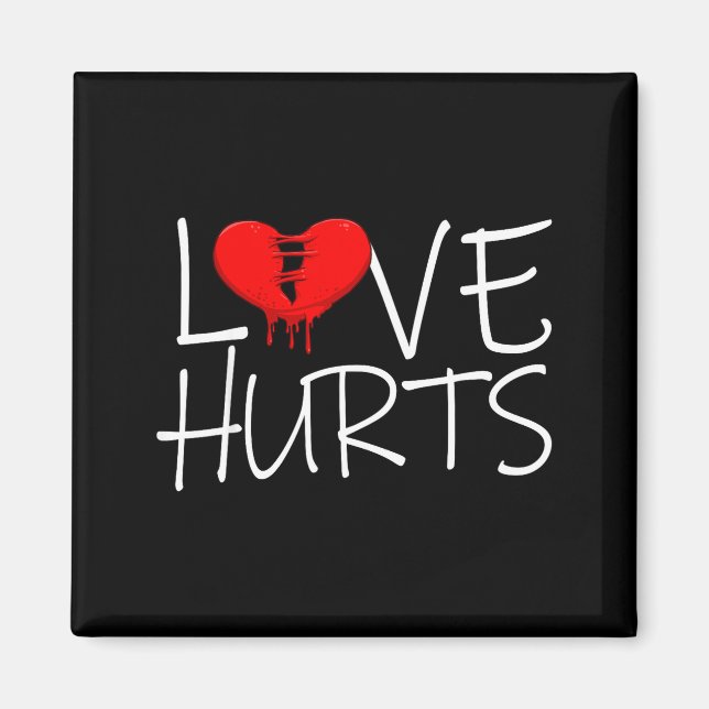 Íman Love Hurts Broken Heart Divorce Breakup Heartbroke (Frente)