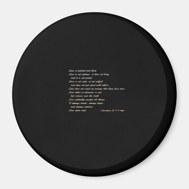 Íman Love Is Patient Simple Inspirational Design  (Frente)