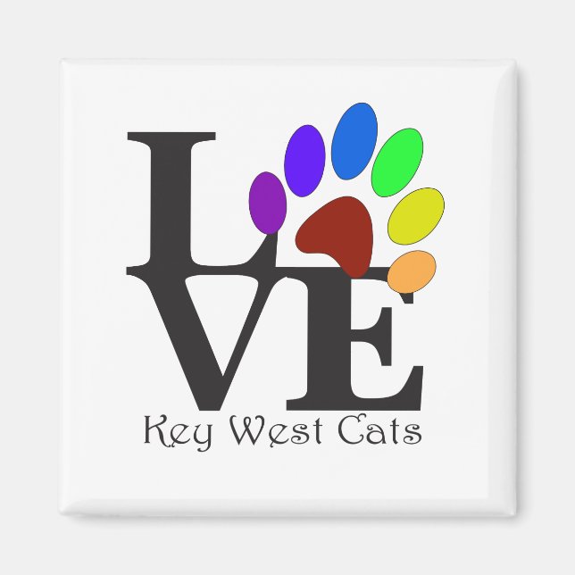 Íman LOVE Key West Cats Magnet (Frente)