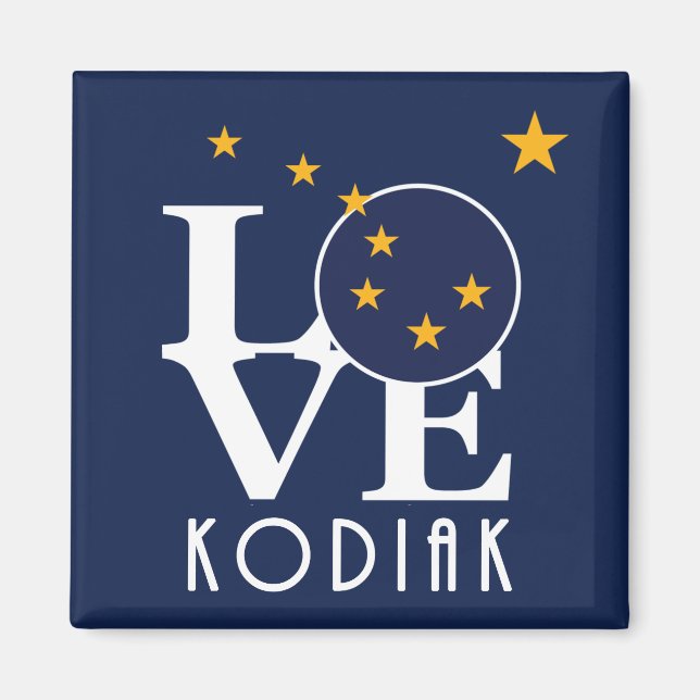 Íman LOVE Kodiak Alaska (Frente)