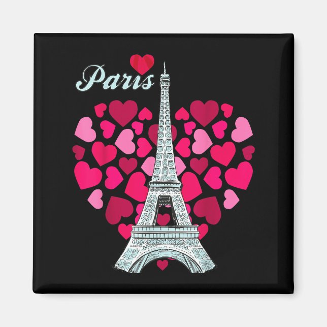 Íman Love Paris Heart Eiffel Tower Souvenir France Fren (Frente)