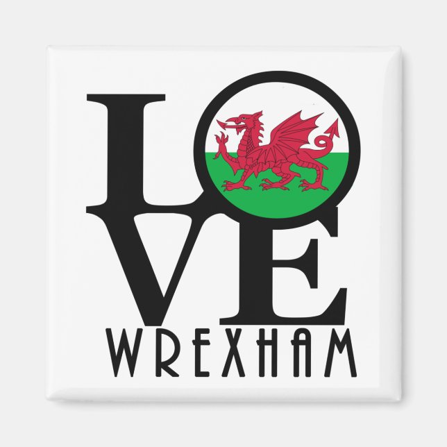 Íman LOVE Wrexham Wales (Frente)