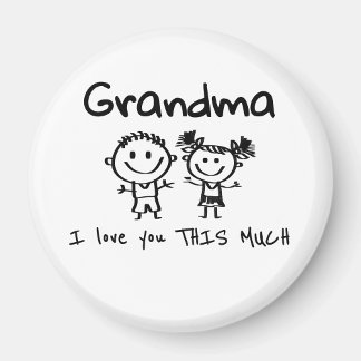Íman Love You Grandma Kids Art Personalized Gift
