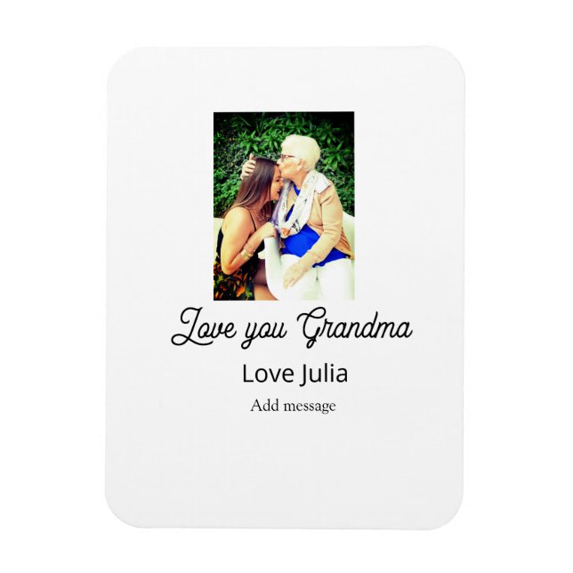 Íman Love you Grandma photo name love message grandkids (Vertical)