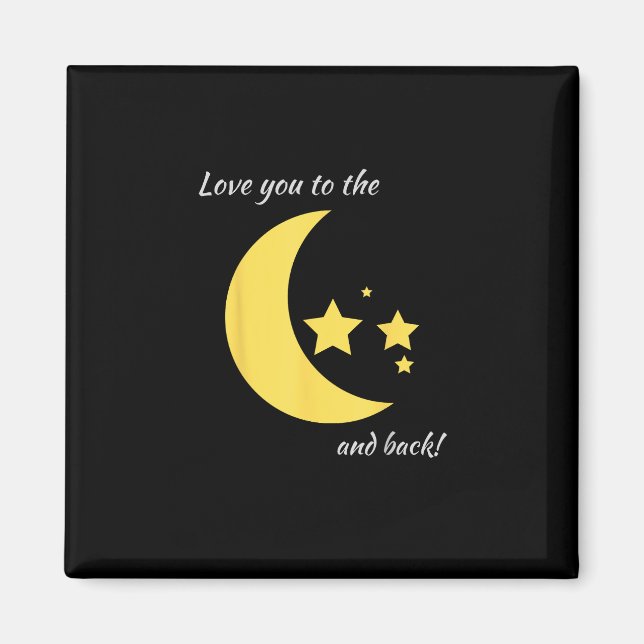 Íman Love You To The Moon And Back Minimal Aesthetic  (Frente)