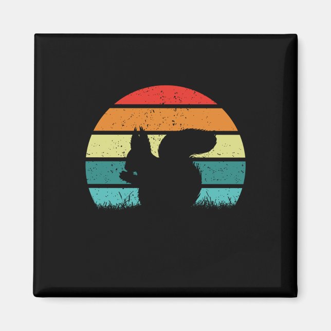Íman Lover de Esquilo Retro (Frente)