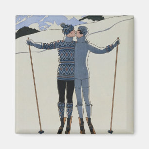 Íman <Lovers in the Snow>por Georges Barbier