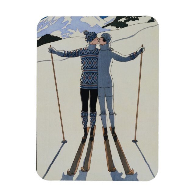 Íman <Lovers in the Snow>por Georges Barbier (Vertical)