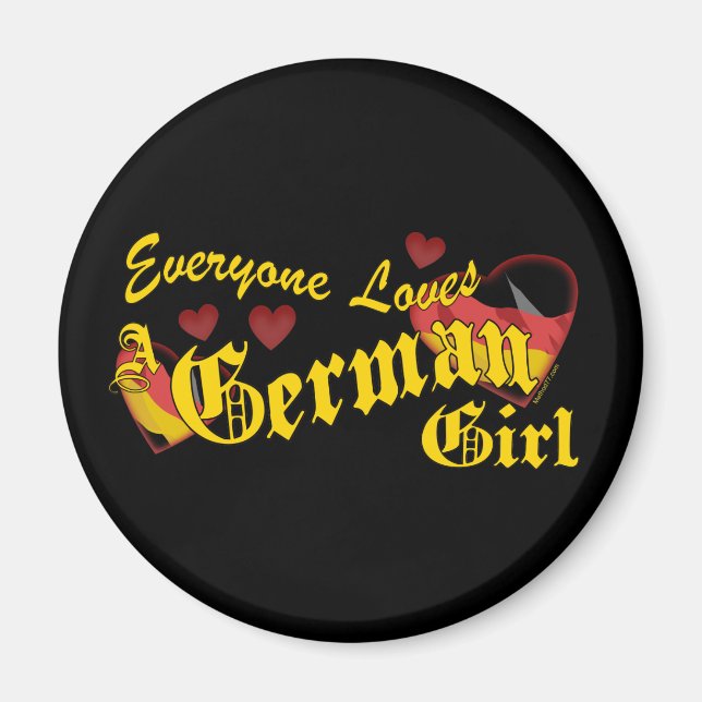 Íman Loves German Girl Magnet (Frente)