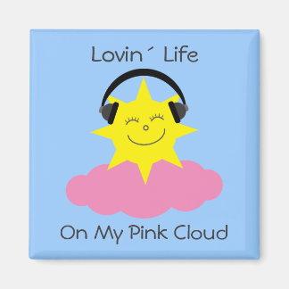 Íman "Lovin' Life On My Pink Cloud sobriety magnet"