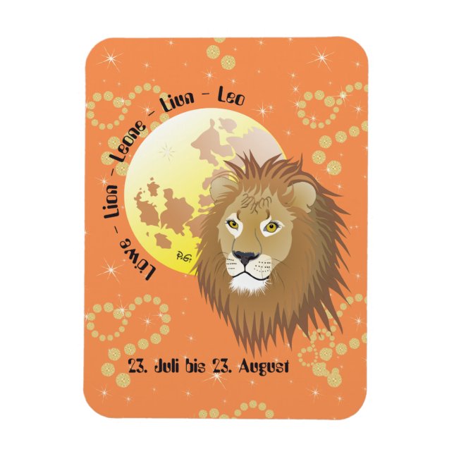 Íman Löwe 23. Juli bis 22. Agosto, Magneta Flexi Premiu (Vertical)