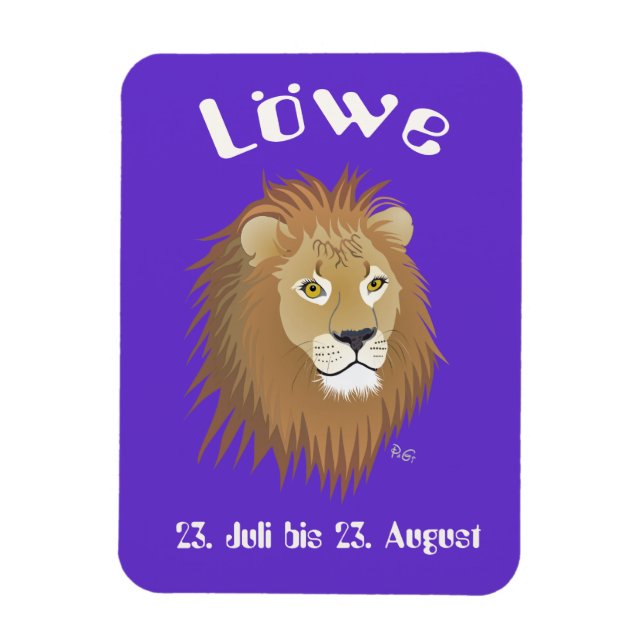 Íman Löwe 23. Juli bis 22. August Flexi Magnet (Vertical)